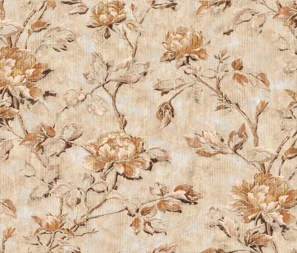 Retro květinová nástěnná malba