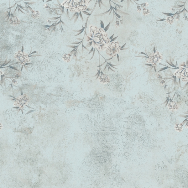 Nástěnná malba Květiny v modré barvě