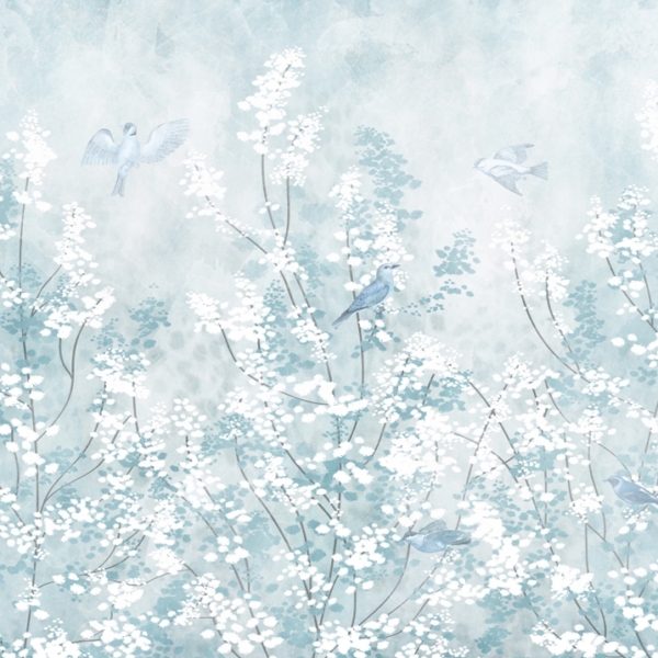 Nástěnná malba Květiny Bílá