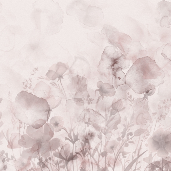 Nástěnná malba květinové louky