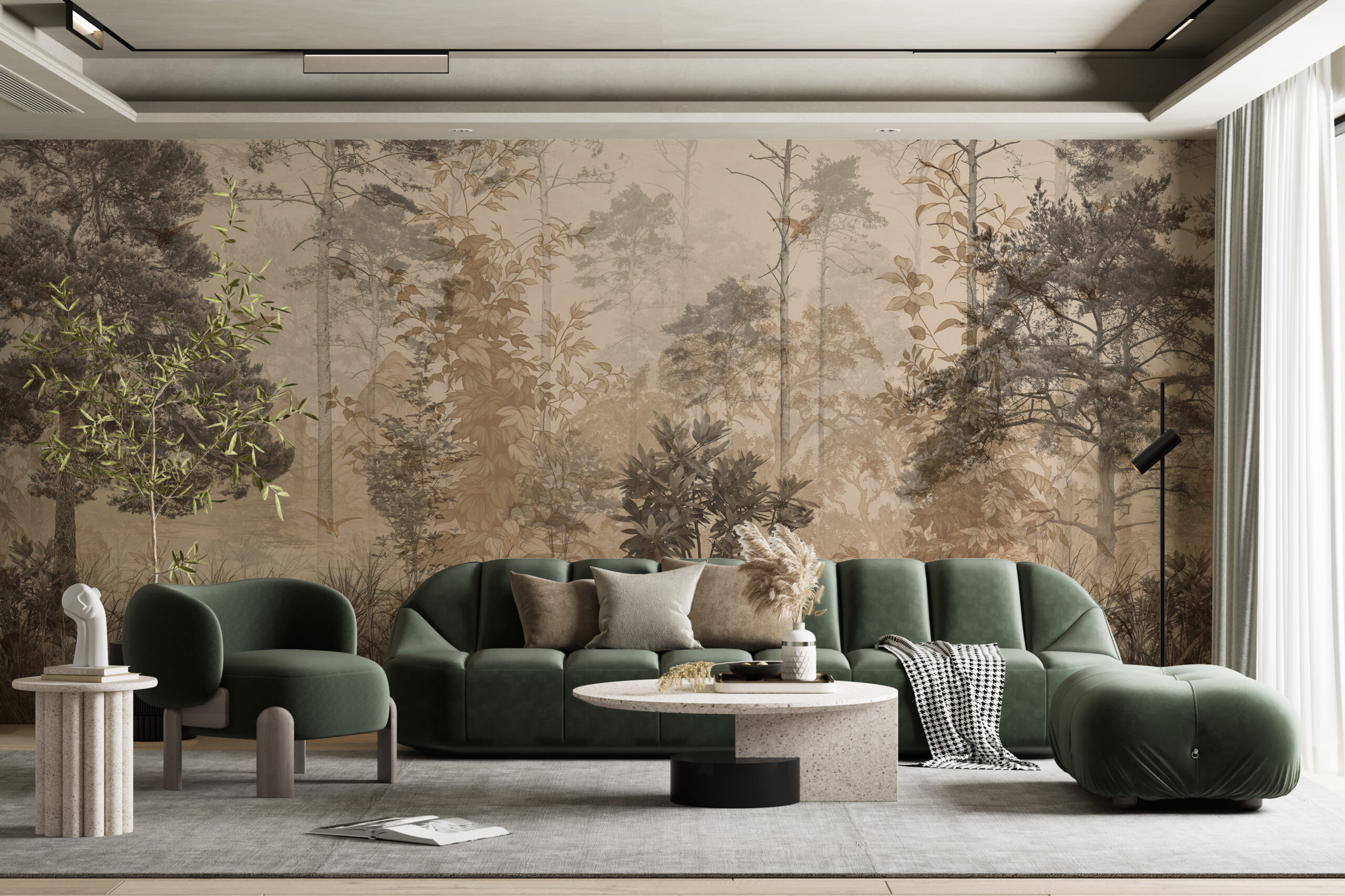 Fototapeta Les v hnědé