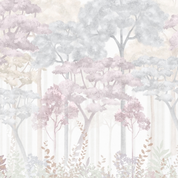 Fototapeta Les v pastelových barvách