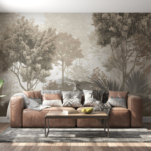 Fototapeta Les v sépiové barvě