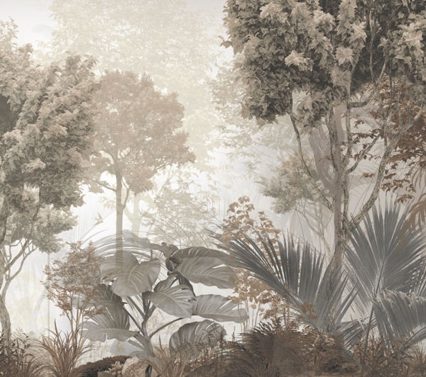 Fototapeta Les v sépiové barvě