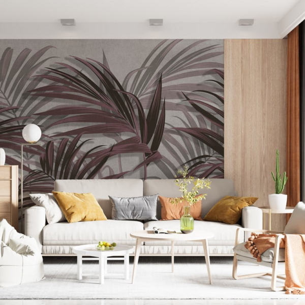 Nástěnná malba lesa palmových listů