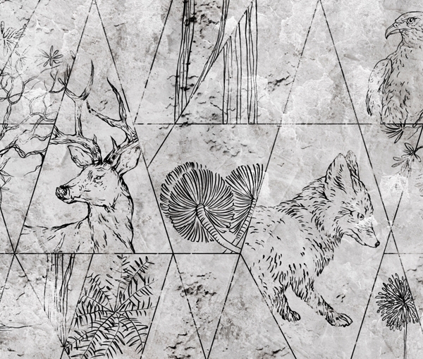 Tapety lesní geometrie