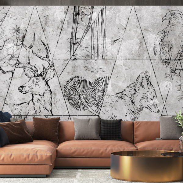 Tapety lesní geometrie