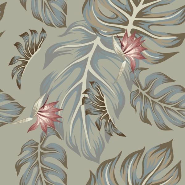 Nástěnná malba listů Monstera