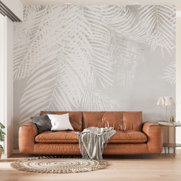 Tapety Palmové listy bílé