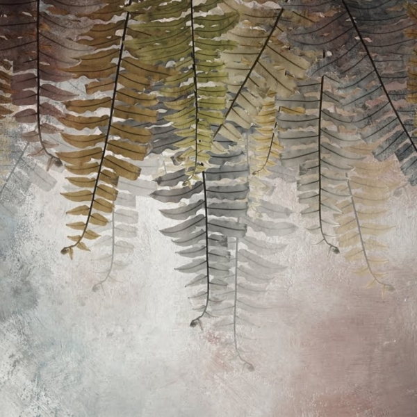 Nástěnná malba kapradinových listů