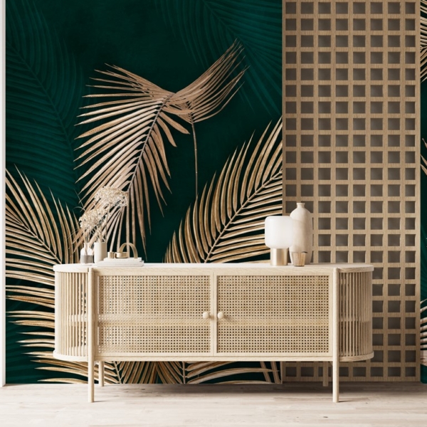 Fototapeta Zlaté palmové listy