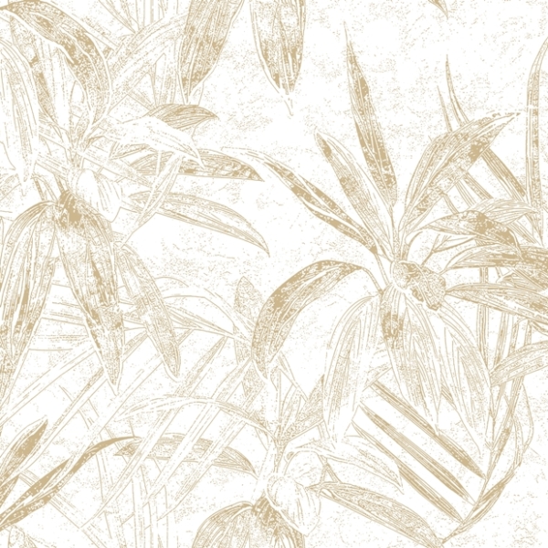 Tapety Leafs v béžové barvě