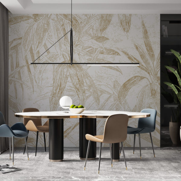 Tapety Leafs v béžové barvě