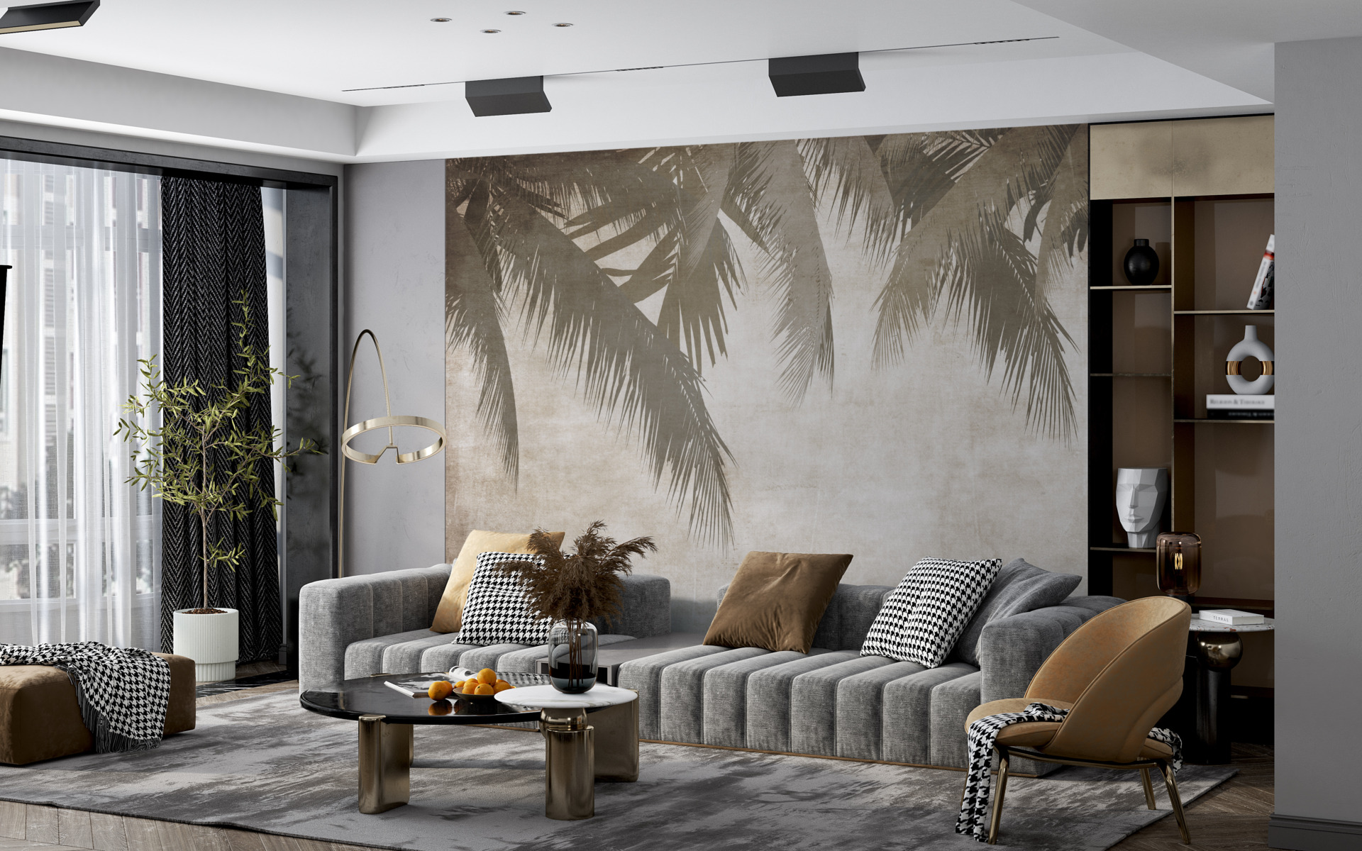 Fototapeta Listy v sépiové barvě