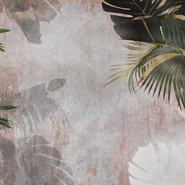 Nástěnná malba Zelené listy