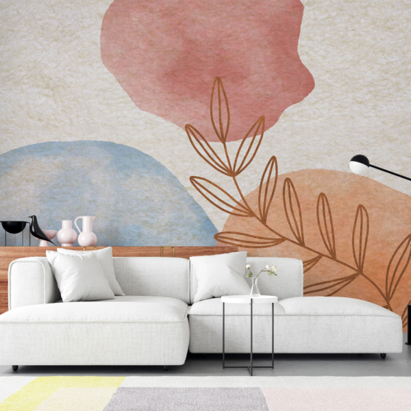 Nástěnná malba Listy a palmy