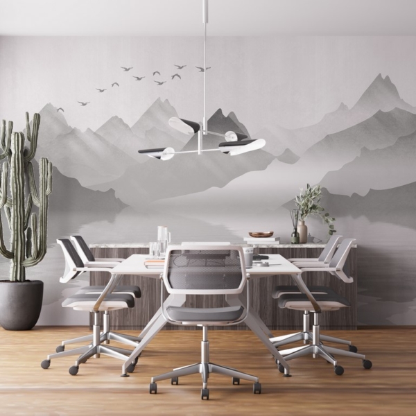 Fototapeta Loď na horském jezeře