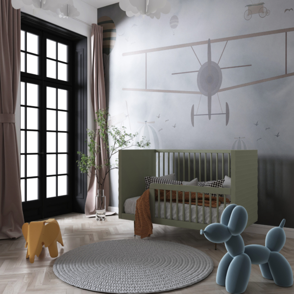 Nástěnná malba Let dvouplošníku