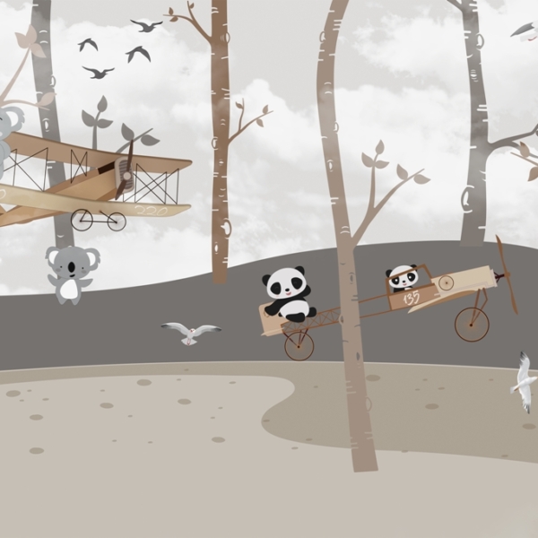 Fototapeta Let mezi stromy