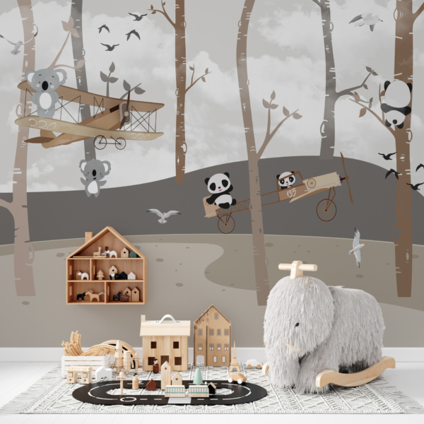 Fototapeta Let mezi stromy