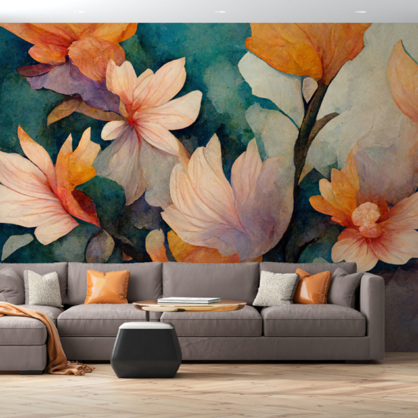 Nástěnná malba Malované květiny