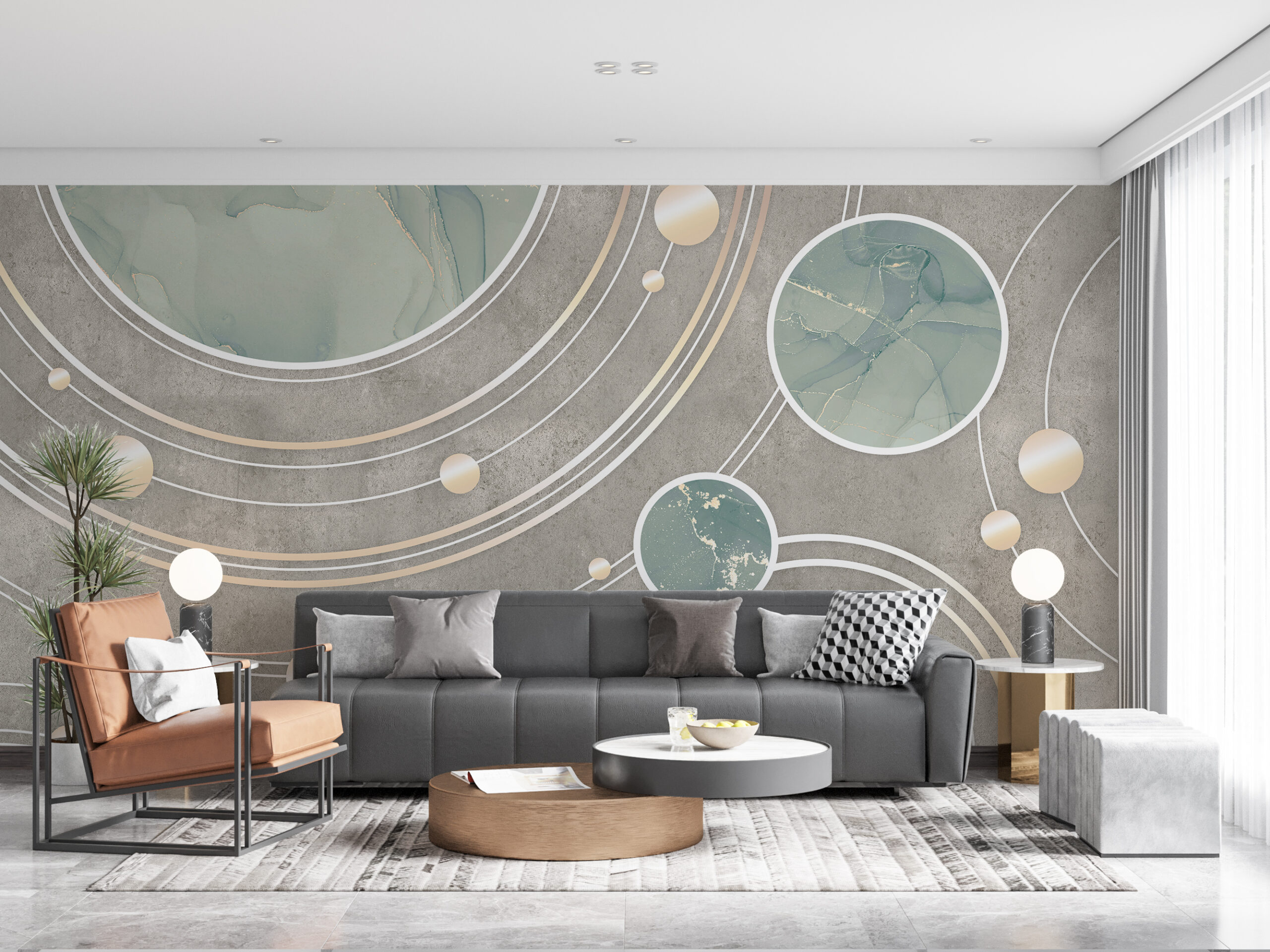 Nástěnná malba Marble Dance Planet