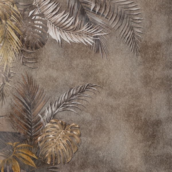 Nástěnná malba z materiálu kapradinových listů