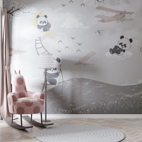 Nástěnná malba Medvědi v oblacích