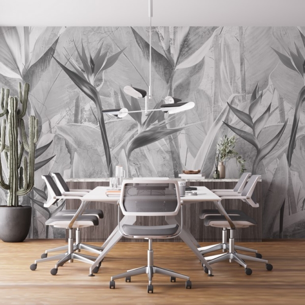 Monochromatické květiny Strelitzia Tapety