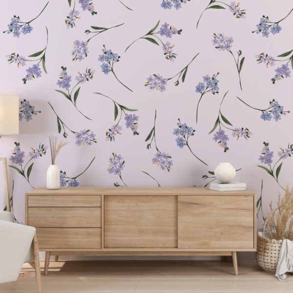 Tapety s motivem modrých květin