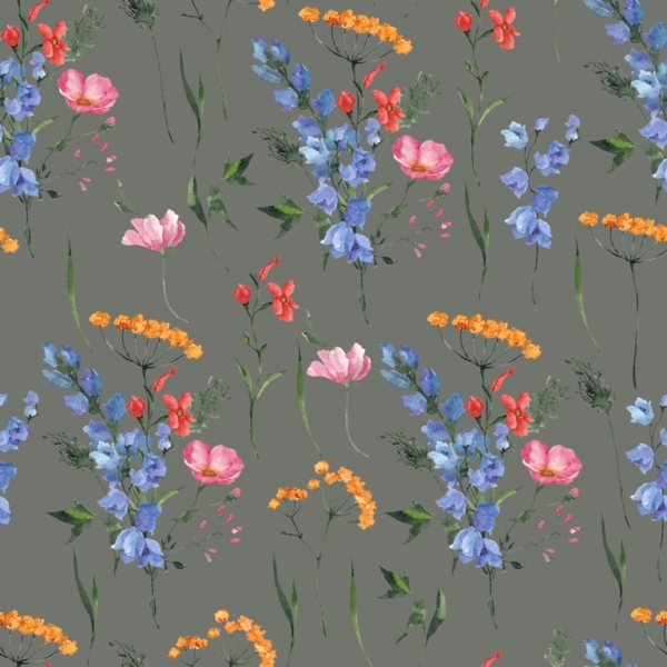 Nástěnná malba polních květin