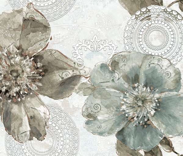 Nástěnná malba Květinová mozaika