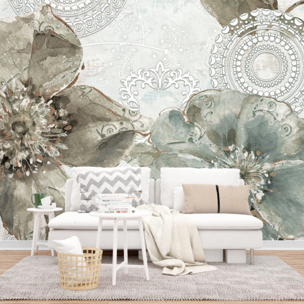 Nástěnná malba Květinová mozaika