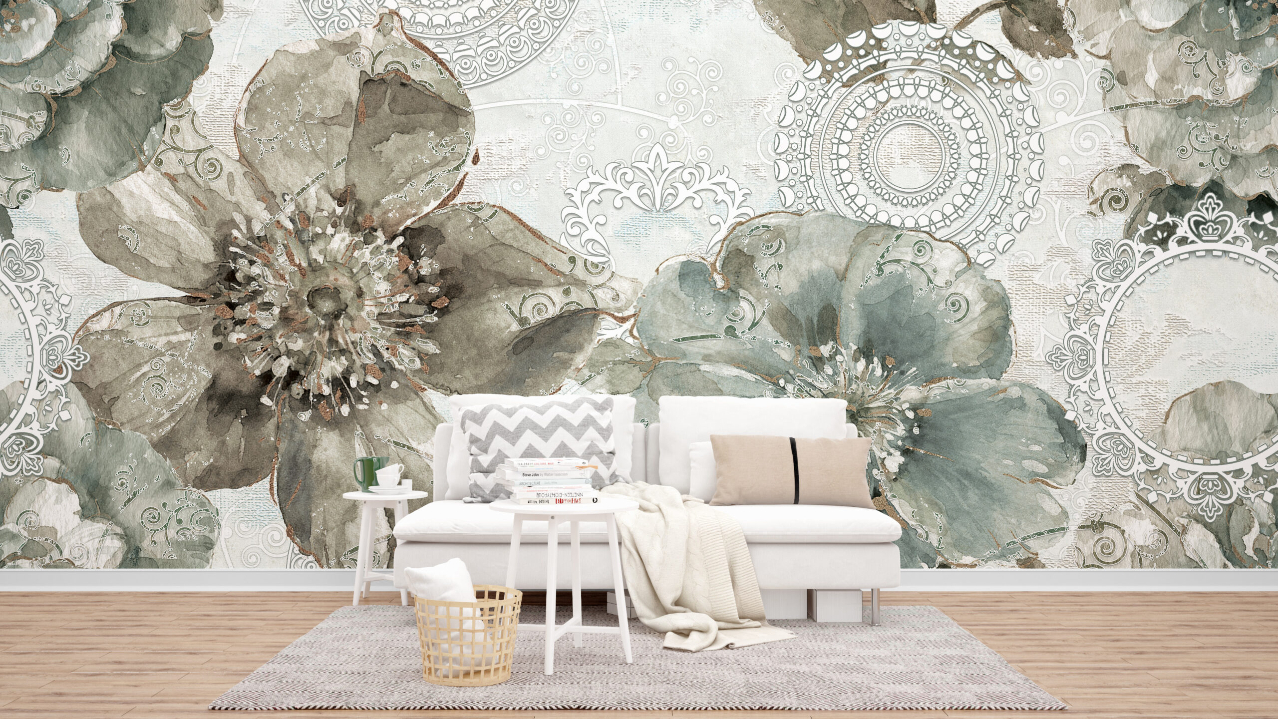 Nástěnná malba Květinová mozaika