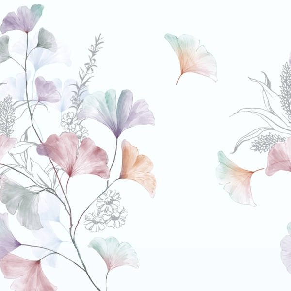 Nástěnná malba na bílém pozadí