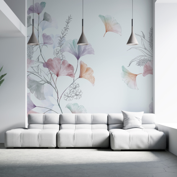 Nástěnná malba na bílém pozadí