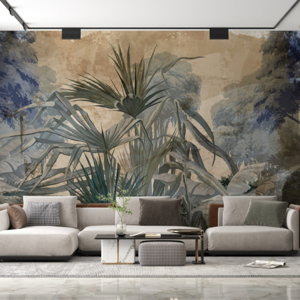 Nástěnná malba Modrý strom v tropech