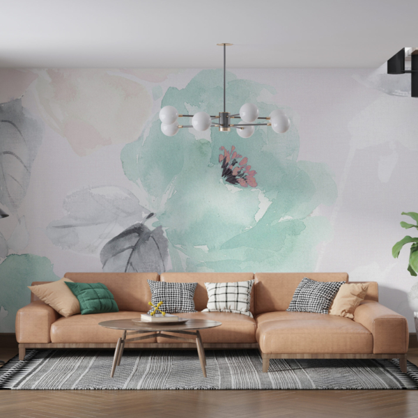 Nástěnná malba Modré květiny