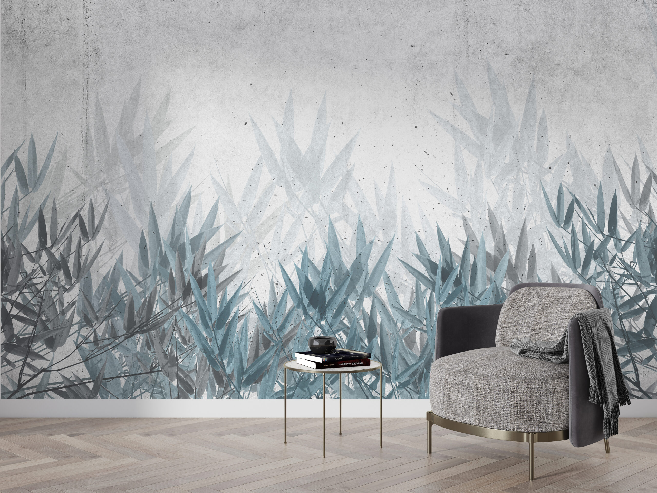 Nástěnná malba Modré moře rostlin