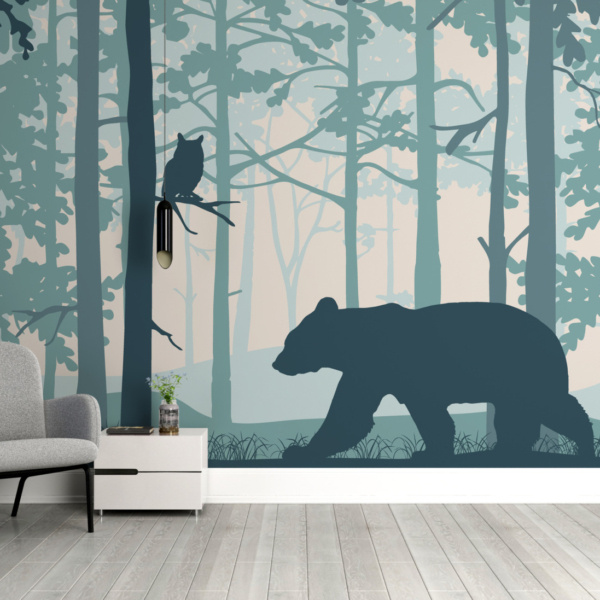 Nástěnný medvěd v Modrém lese