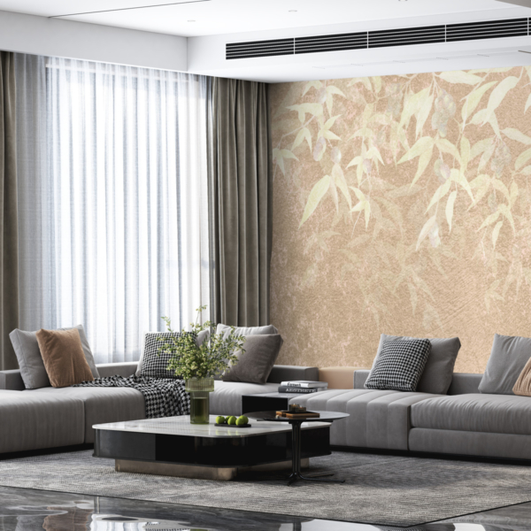 Nástěnná malba Rozmazané listy na zdi