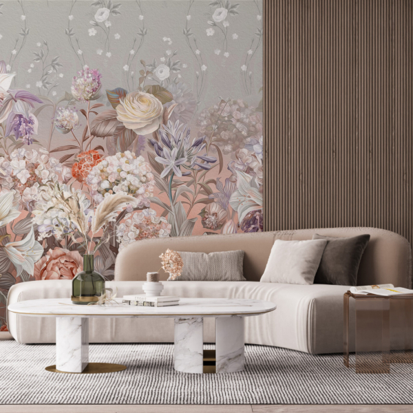 Nástěnná zahrada plná květin