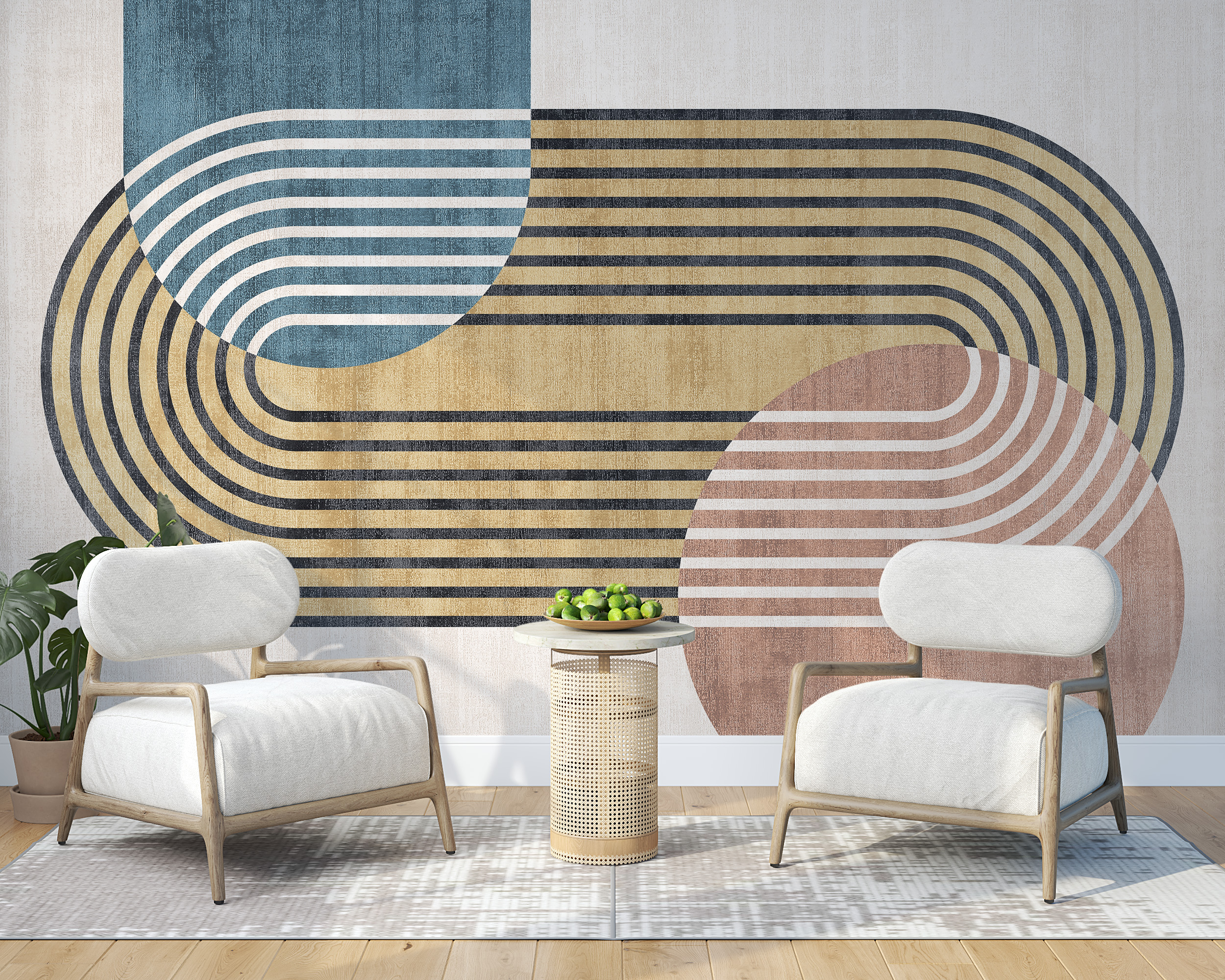 Nástěnný ovál a kruh