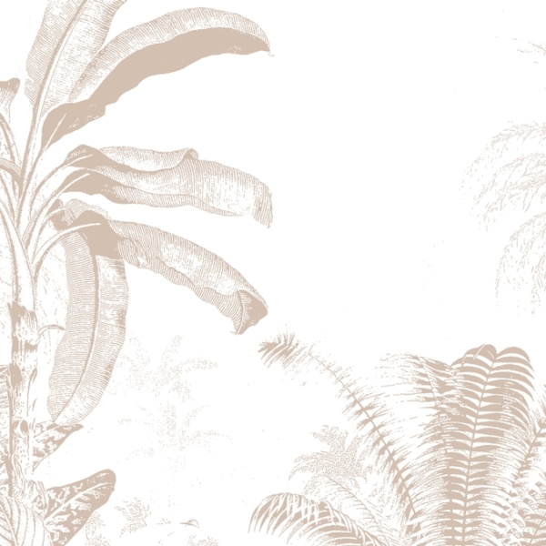 Nástěnná malba palmy na bílém pozadí