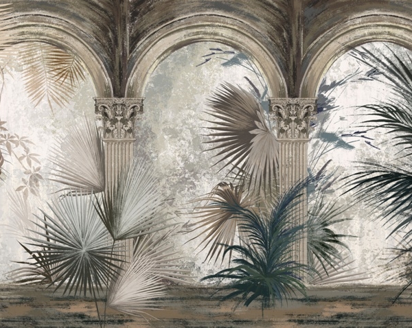 Nástěnná malba Palmová kolonáda