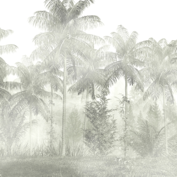 Nástěnná malba palem a mlhy