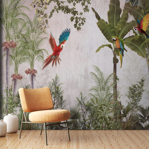 Nástěnný papoušek v letu