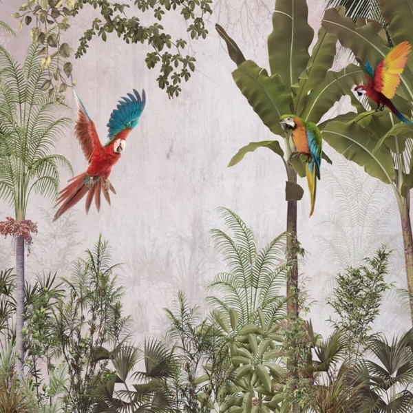 Nástěnný papoušek v letu