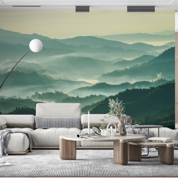 Freska Horský hřeben v mlze