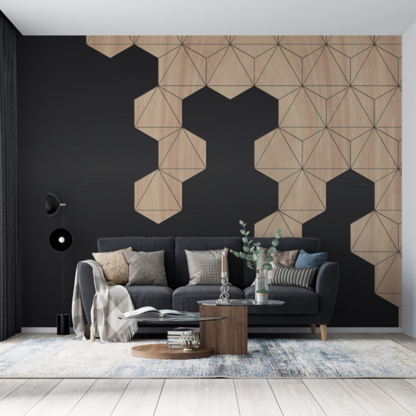 Nástěnná malba včelí plástve